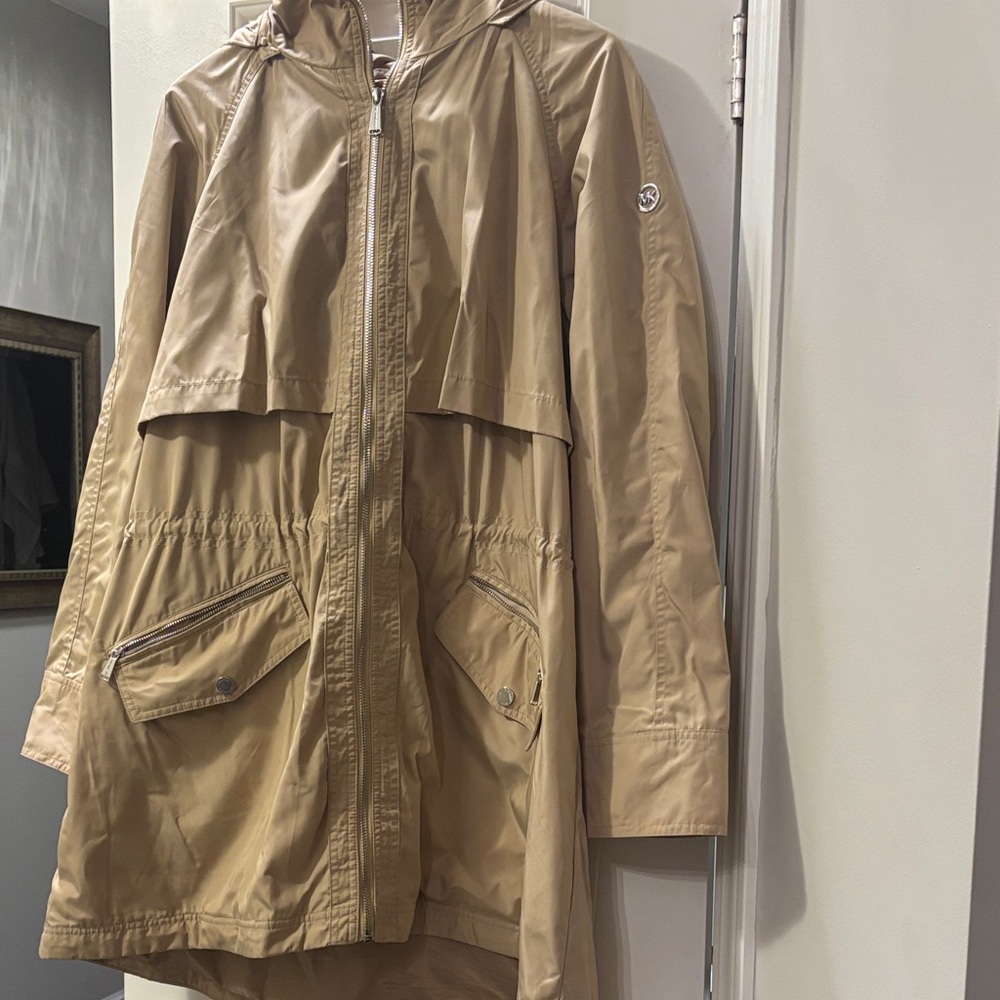 Women's Tan Michael Kors Hooded Jacket